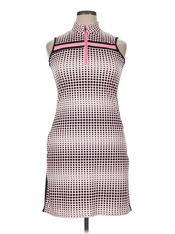 Tail Activewear White, Black & Coral Polka Dot Sleevleess Golf Dress Size XL