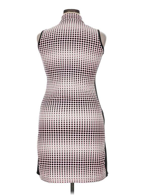 Tail Activewear White, Black & Coral Polka Dot Sleevleess Golf Dress Size XL