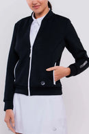 New Women's Foray Golf Core Neoprene Bomber Jacket- Black MSP$180-1