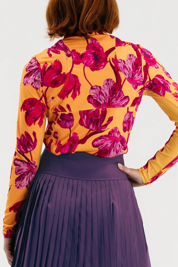New Foray Golf Women's Lightweight Sun Shirt - Sunset Park Floral Size XL MSP$140