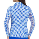 New Ibkul Gingham Check Print Long Sleeve Mock Neck Top MSP $101-4