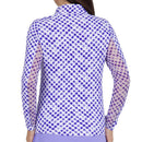 New Ibkul Gingham Check Print Long Sleeve Mock Neck Top MSP $101-6