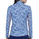 New Ibkul Gingham Check Print Long Sleeve Mock Neck Top MSP $101-8