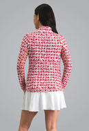 New Ibkul Hugs & Kisses Long Sleeve Mock Neck Top MSP $105-2