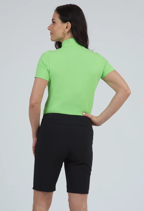 New Ibkul Short Sleeve Mock Neck MSP $92