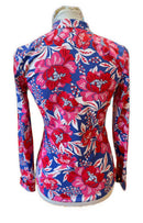 Sigrid Olsen Blue & Red Floral Full-Zip Jacket Size XS-2