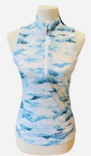 New Greyson Women's Painted Cloud Sleevless Golf Top Size S MSP$118-4