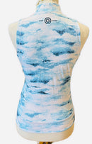 New Greyson Women's Painted Cloud Sleevless Golf Top Size S MSP$118-5