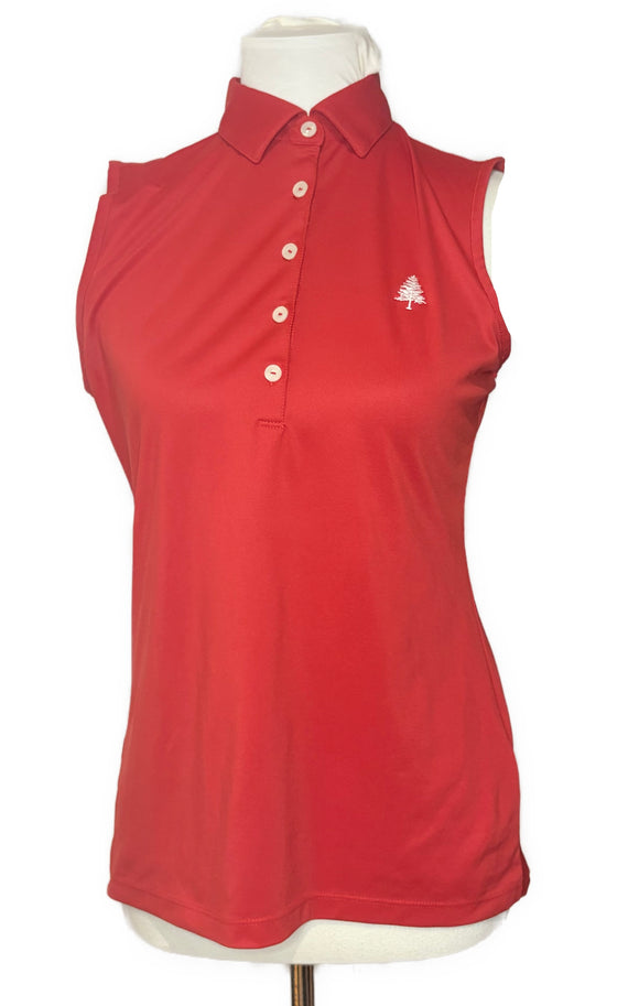 Greg Norman Woman's Red Pique Polo w/Logo Size S