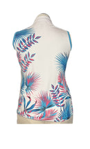 Tail White Label Women's White Tropical Leaf Print Sleeveless Top Size L-2