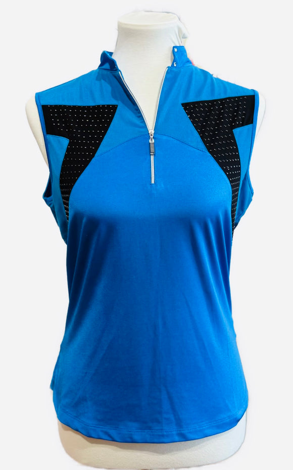 Jamie Sadock Electric Blue Sleeveless Golf Top Size M