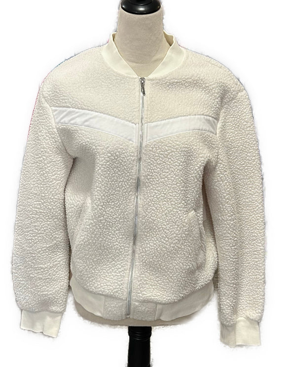 Zyia Women's Flying V Fleece Jacket - Ivory Size L