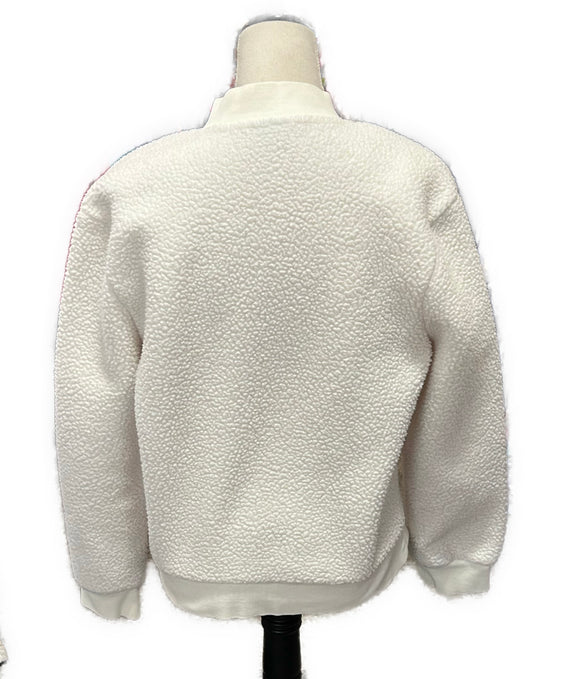 Zyia Women's Flying V Fleece Jacket - Ivory Size L