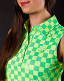 New Sunday Swagger Women's Gridlock Sleeveless Golf Polo-3