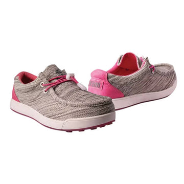 New Skoni Women's Spikeless Golf Shoes Grey/Pink