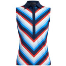 New G/Fore Womens Chevron Stripe Sleeveless Golf Polo MSP$110-1