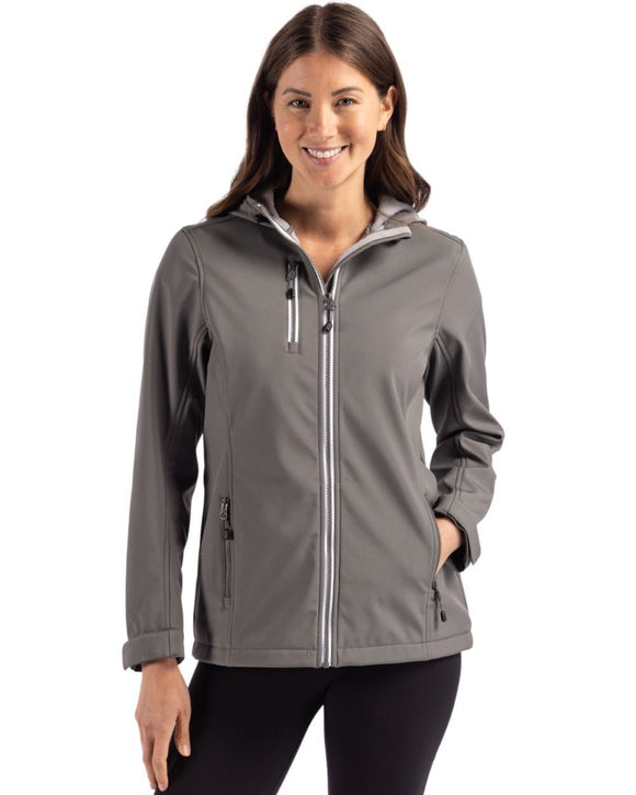 New Women's Clique Telemark Eco Stretch Full-Zip Hooded Jacket MSP$70