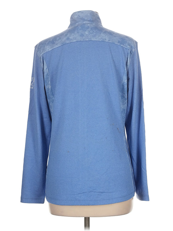 New Greg Norman Women's Periwinkle Full-Zip Sweater w/ Logo Size L