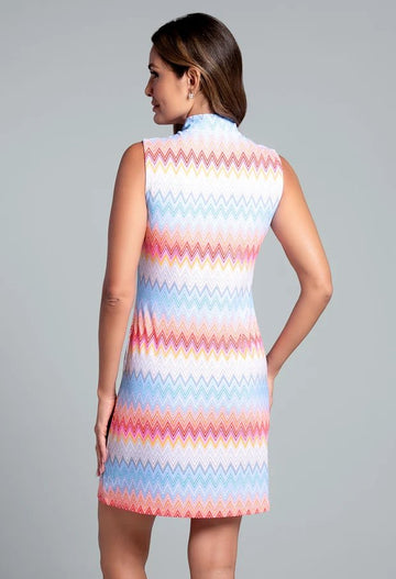 New Ibkul Susan Sleeveless Zip Mock Dress MSP $128 - 0