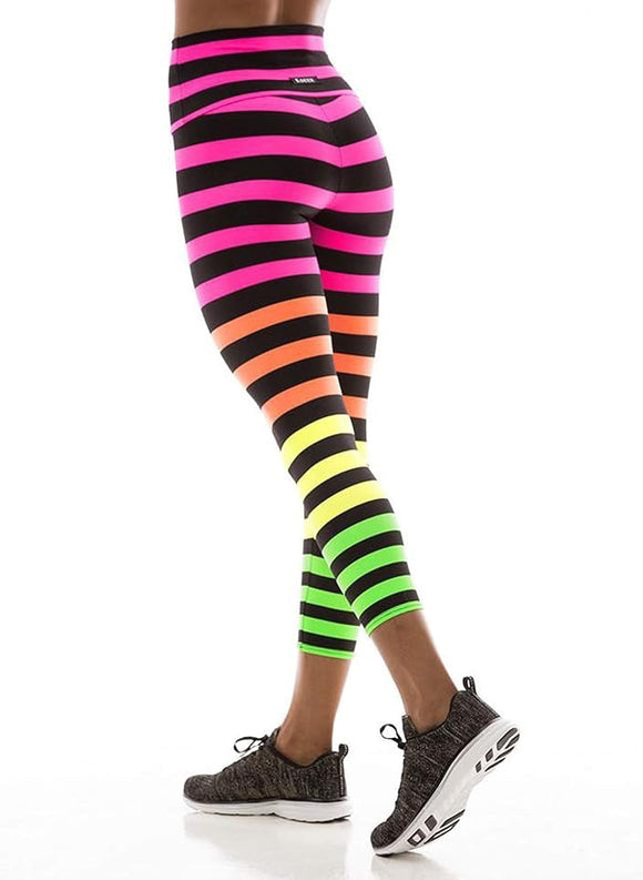 New K-Deer Women's Josephine Stripe Activewear Legginngs Size XS MSP$108