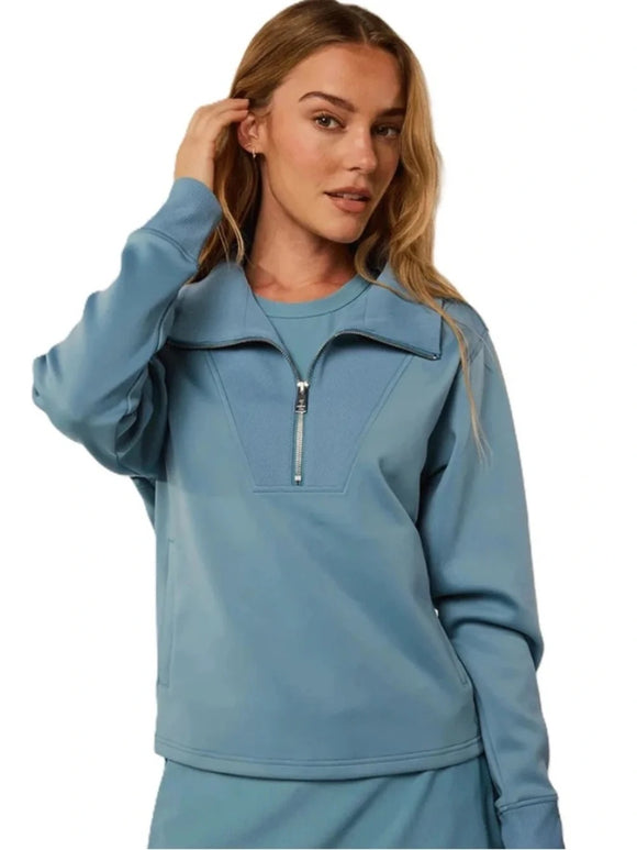 Greyson Women's Agave Wren Golf Q-Zip Pullover w/ Logo Size XL MSP$198