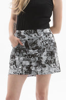 Foray Golf Black & White LES Graffiti Skort Size M MSP$160-1