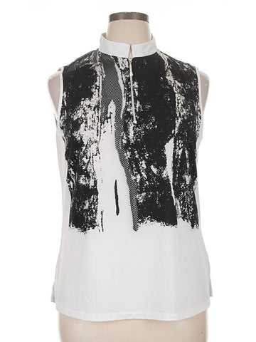 New Jamie Sadock Women's White & Black Sleeveless Golf Top Size XL MSP$90