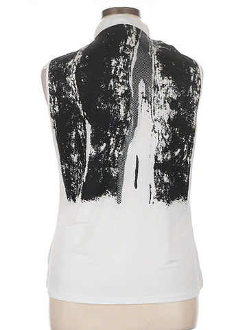 New Jamie Sadock Women's White & Black Sleeveless Golf Top Size XL MSP$90 - 0