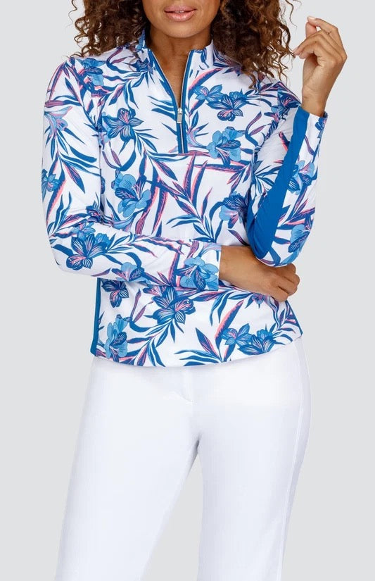 New Tail Activewear Long Sleeve Mimi Golf Top - Iris ISle Size XXL MSP$97