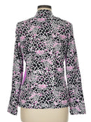 Tail Women's Black, White & Fuchsia Animal Print Long Sleeve Golf Top Size M MSP$97-2