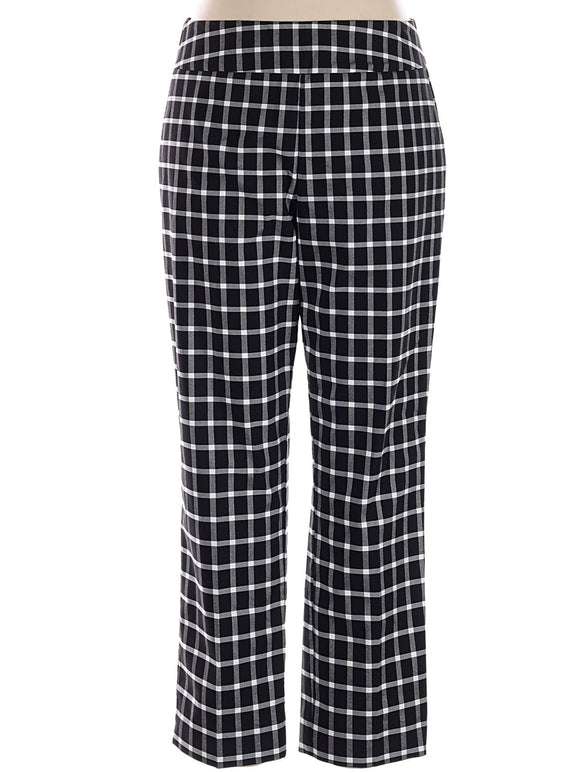 Swing Control Black Plaid Ankle Golf Pant Size 16 MSP$124