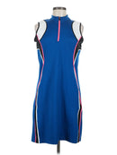 New Tail Activewear Blue Color Block Sleeveless Golf Dress Size M MSP$109-1