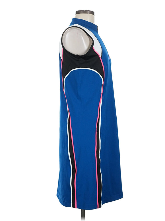 New Tail Activewear Blue Color Block Sleeveless Golf Dress Size M MSP$109
