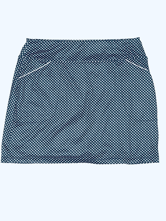 Kate Lord Navy & White Check Golf Skort Size M