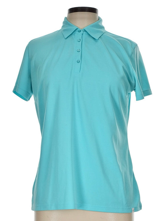 Lady Hagen Turquoise Short Sleeve Golf Polo Size L