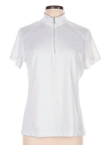Tail Activewear White Zip Mock Golf Top Size L MSP$90