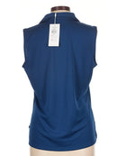 New Lady Hagen Blue V-neck Sleeveless Golf Polo Size L-2