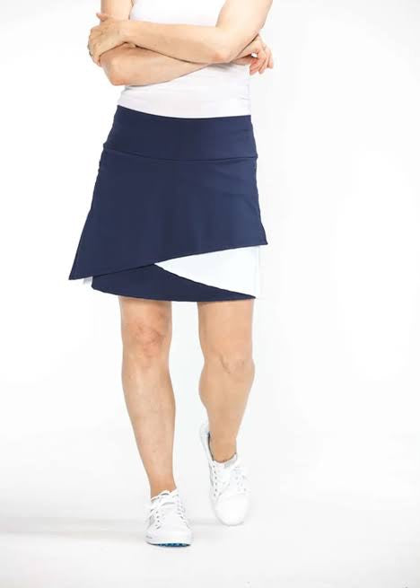 New Kinona Sport Navy Wrap it Up Golf Skort Size M MSP$128