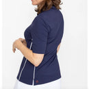New Kinona Sport Navy Keep it Covered Short Sleeve Golf Top Size L MSP$118-3
