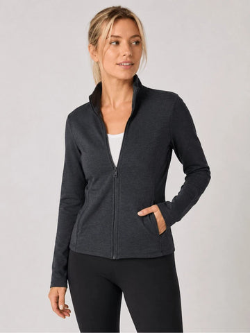 Beyond Yoga Full Zip Jacket - Charcoal MSP $128