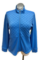 Greg Norman Pale Blue Quilted Full Zip Jacket Size XL-1
