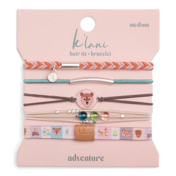 New K'lani "Adventure" Animal Themed Hair Tie Bracelets