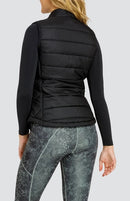 New Tail Activewear Black Sonny Quilted Golf Vest Size S MSP$119-3