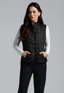 New Women's Ibkul Black Quilted Vest Size XL MSP$130-1