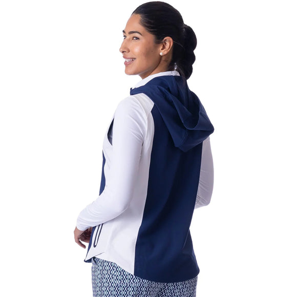 New Belyn Key Women's Navy Hampton Wind Golf Vest Size XL MSP$194