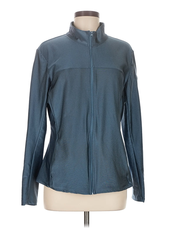 Foray Golf Women's Blue Lux Floral Shine Jacket w/ Logo Size L MSP$140