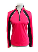Tail White Label Pink & Black Long Sleeve Golf Pullover Size S-1