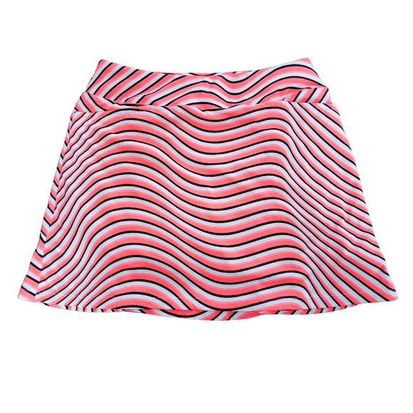 Tail White Label Coral, Black & White Wavy Stripes Golf Skort Size S MSP$80