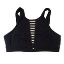 Calia Black Horizontal Stripe Cutout Sports Bra Size M MSP$52-2