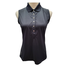 Buy navy Daily Sports Mesh Cutout Women&#39;s Golf Sleeveless Polo Size S